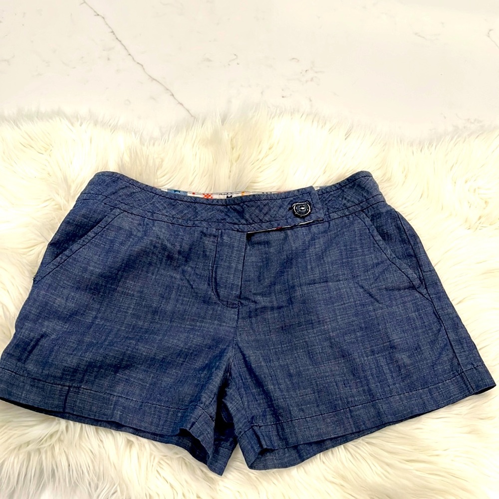 Trina Turk Flat Waist Denim Shorts